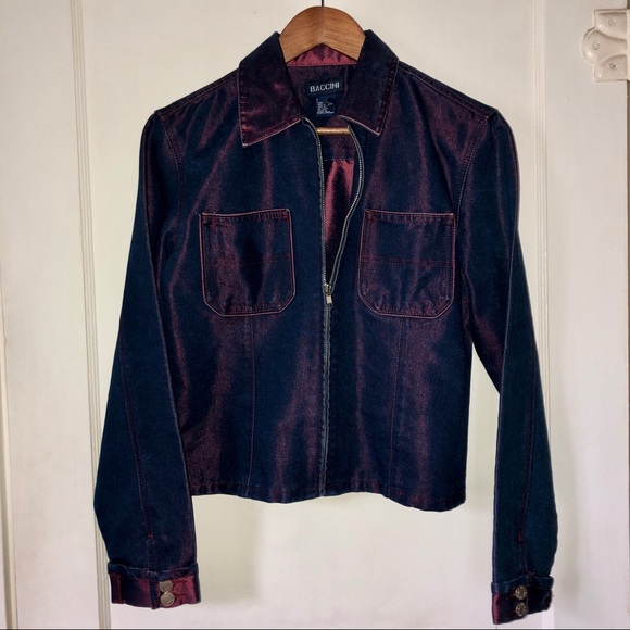 Vintage Iridescent Baccini Jacket - Picture 2 of 4